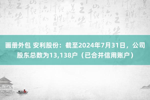 画册外包 安利股份：截至2024年7月31日，公司股东总数为13,138户（已合并信用账户）